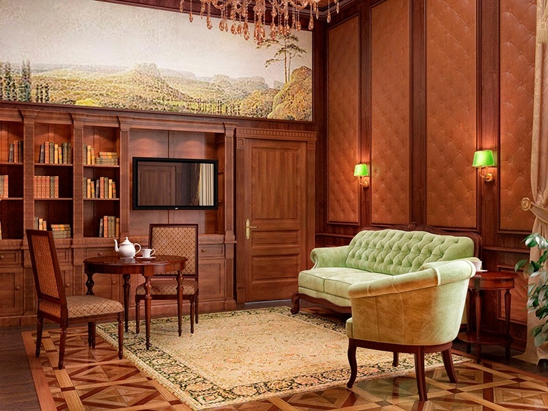 Картина в комнате отдыха - Кабинет руководителя с прилегающими к нему помещениями в двух вариантах решения интерьера