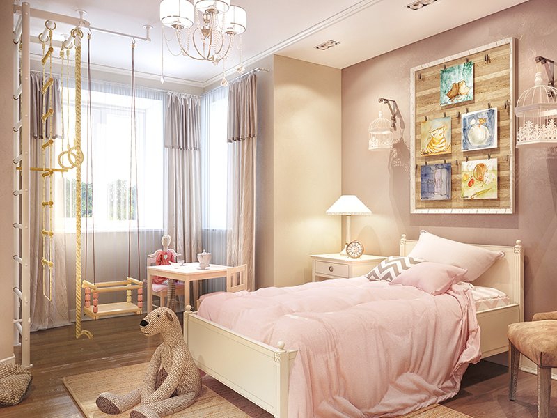 Детская комната для девочки - Дизайн интерьера квартиры г. Сургут 116 кв. м.