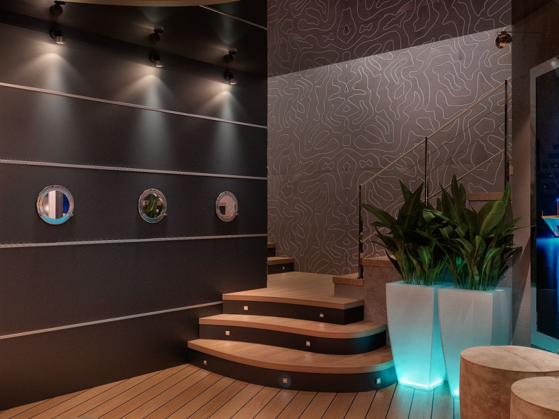 Декоративная штукатурка - Дизайн интерьера кафе «Saint Tropez»  440 кв. м.