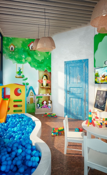 Детская игровая комната - Дизайн интерьера греческой таверны «Парнас» в Тюмени