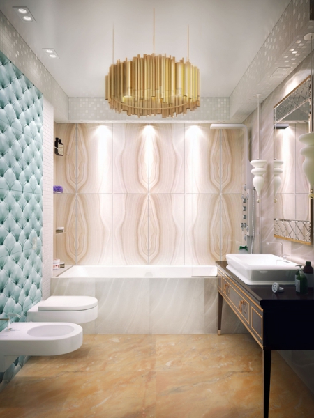 Керамогранит в ванной комнате - Дизайн интерьера квартиры г.Тюмень ул.Севастопольская