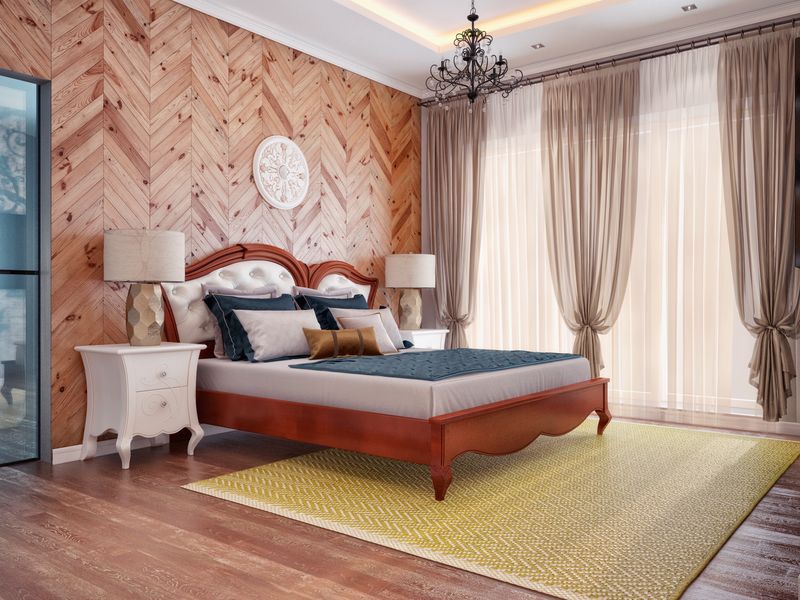Элегантная спальня - Дизайн таунхауса в Сургуте