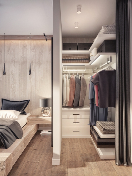 Дизайн гардеробной зоны - Дизайн квартиры в Европейском