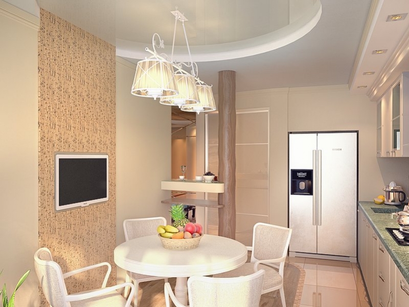 Кухня с барной стойкой - Дизайн интерьера квартиры г. Салехард ул. Свердлова