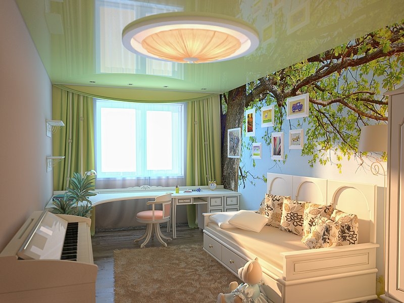 Детская комната с рабочим местом - Дизайн интерьера квартиры г. Салехард ул. Свердлова