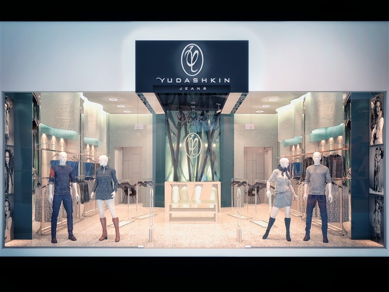 Стеклянная входная группа - Дизайн интерьера магазина-бутика Yudashkin Jeans