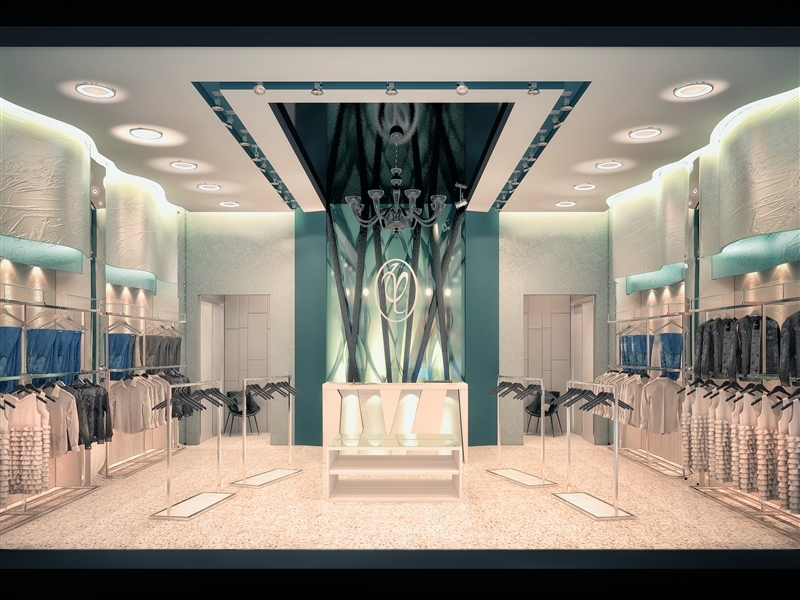 Встроенное освещение - Дизайн интерьера магазина-бутика Yudashkin Jeans