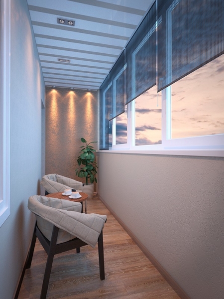 Балкон для отдыха - Дизайн интерьера квартиры на ул. Василия Гольцова г. Тюмень (126 м2)