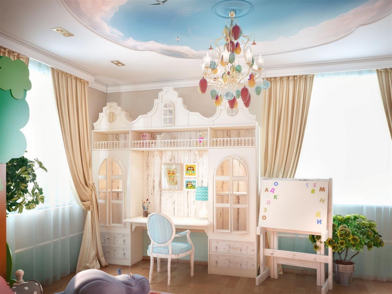 Детская комната - Дизайн интерьера коттеджа в пос. Суходолье 180 кв. м.
