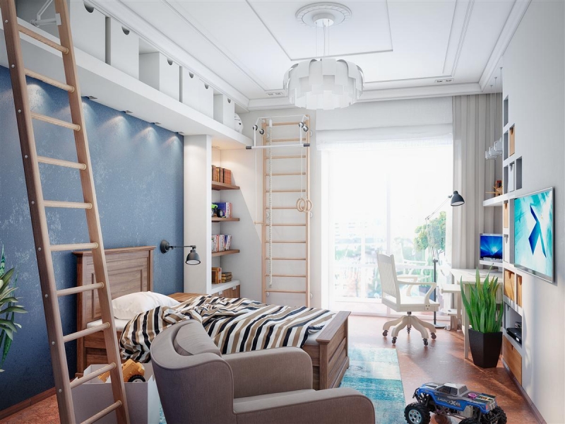 Многоуровневый потолок - Дизайн интерьера квартиры на ул. Пржевальского  г. Тюмень на 219 кв. м.