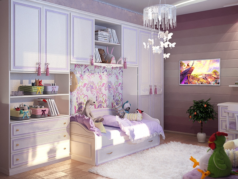 Детская комната для девочки - Дизайн интерьера квартиры г. Нижневартовск, ХМАО-Югра