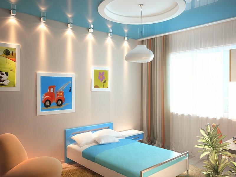 Детская комната с нишей для люстры - Квартира в жилом комплексе «Солнечный остров» #2