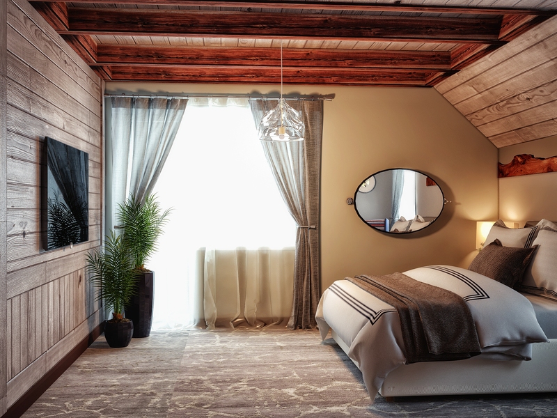 Спальня в стиле шале - Дизайн интерьера дома для большой семьи, Воронино