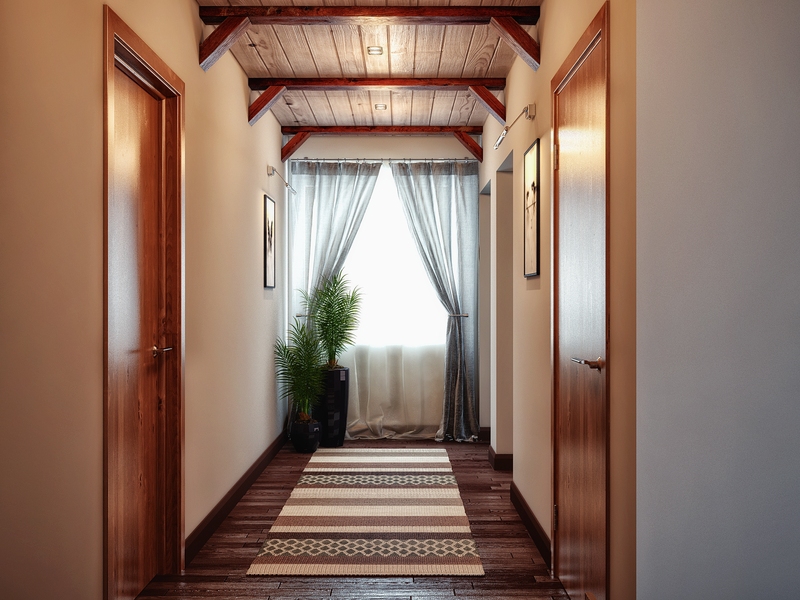 Коридор потолок, обшитый деревом - Дизайн интерьера дома для большой семьи, Воронино