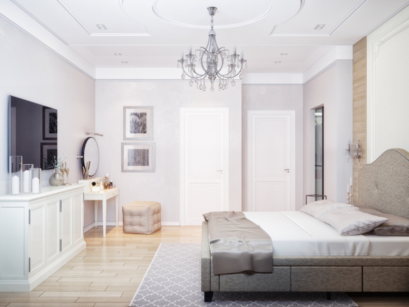 Дизайн спальни в классике - Дизайн дома для двух семей, Комарово