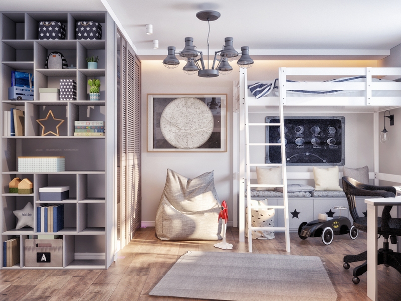 Детская комната для мальчика - Дизайн квартиры в Европейском