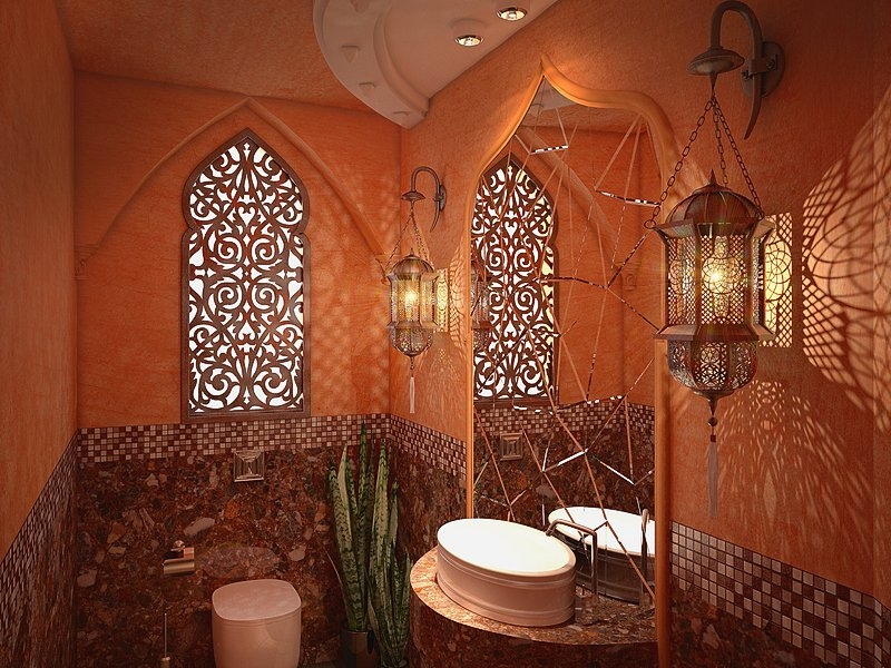 Зеркальное панно - Дизайн интерьера кафе «Маракеш»