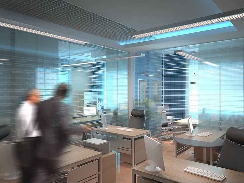 Многоуровневый потолок - Дизайн интерьера офиса АИЖК