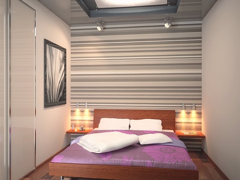 Спальня с нишей на потолке - Квартира в жилом комплексе «Солнечный остров» #4