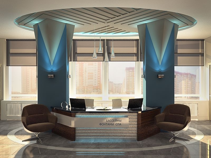 Декоративные колонны - Дизайн интерьера офиса компании «Паритет»