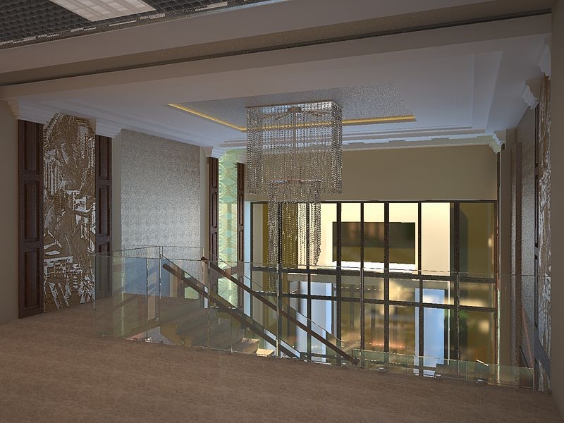Многоярусный потолок - Дизайн интерьера офиса «Транспромжилстрой-2005»