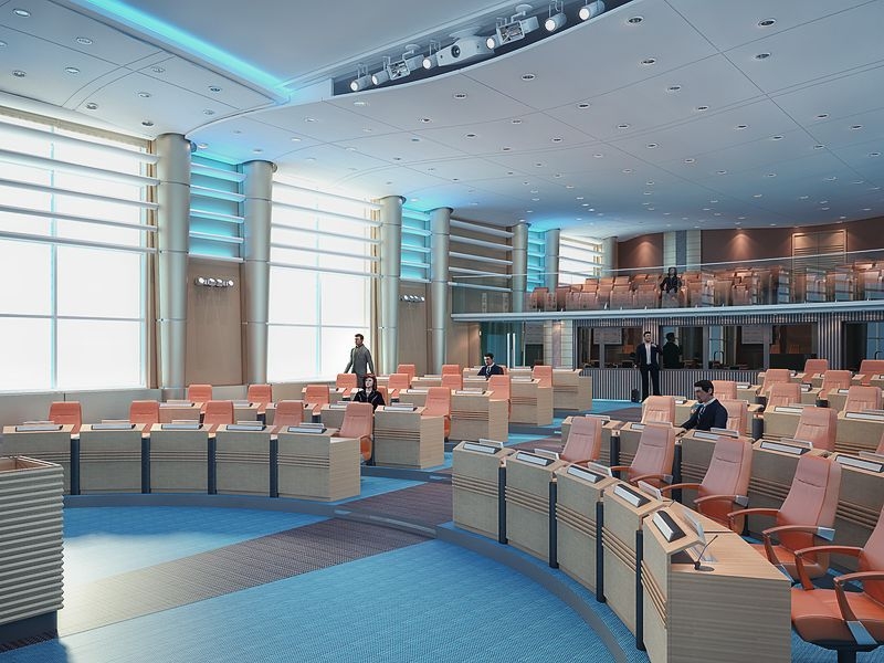 Дизайн зала законодательного собрания ЯНАО г.Салехард