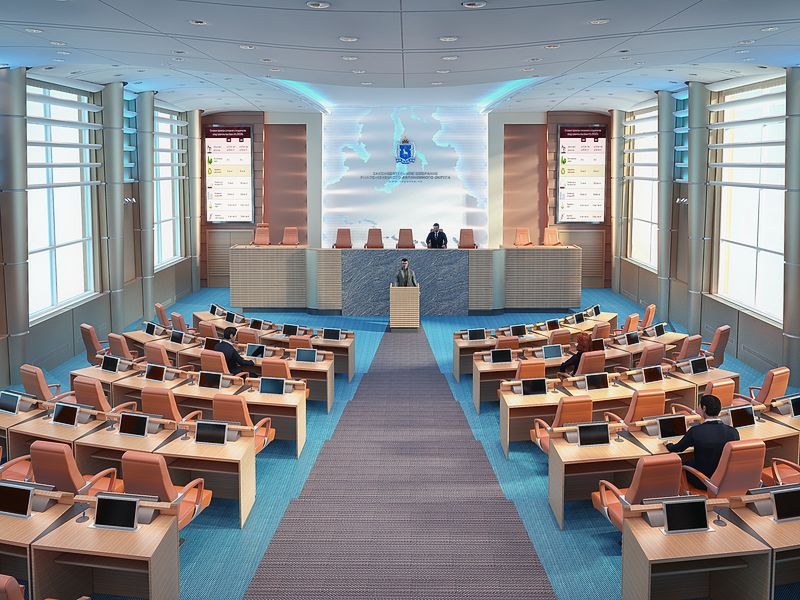 Дизайн зала законодательного собрания ЯНАО г.Салехард